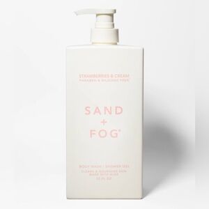Sand + Fog Strawberries & Cream Body Wash- gluten free, nourishing, 32 oz